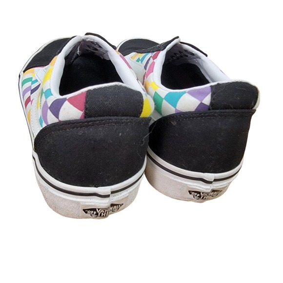 Vans Old Skool Multicolor Rainbow Checkers Skate Shoes Womens Size 8.5 US - Picture 6 of 8